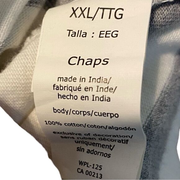 Men's Chaps Gray & White Quarter Zip Pullover Size XXL - Picture 6 of 8